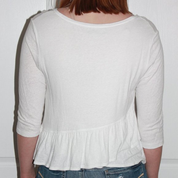 Abercrombie & Fitch Three Quarter White Long Sleev - Picture 3 of 3